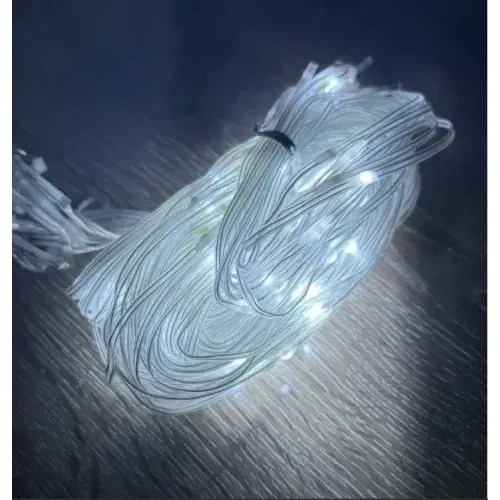 Şık Perde Seti 2x2 Metre 192 Beyaz Led