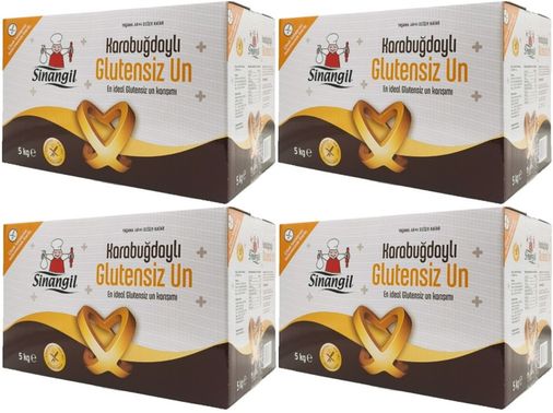 Sinangil Glutensiz Un 20KG (20000GR) Kutu Karabuğdaylı (4PK*5Kg)