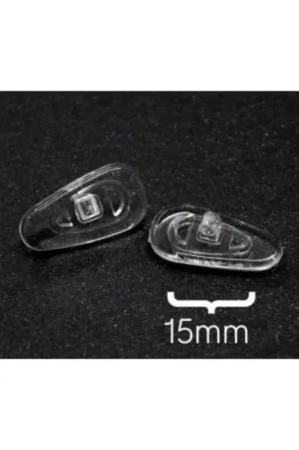 Singularis SK1034111 10 Adet (5 Çift) Gözlük Burun Pedi - Vidalı Damla Silikon Plaket 15 Mm - Yumuşak Konforlu Set