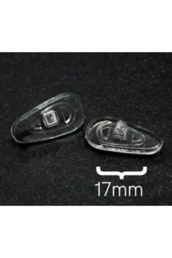 Singularis SK1034112 10 Adet (5 Çift) Gözlük Burun Pedi - Vidalı Damla Silikon Plaket 17 Mm - Yumuşak Konforlu Set