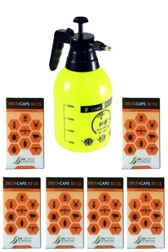 SİSTARIM TYCS2S5PSN169480085398951 Delta Caps Cs50 6 Adet/böcek Sinek Haşere Ilacı / Hb 2Lt İlaçlama Pompası