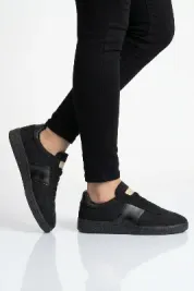 Siyah Bağcıklı Unisex Spor Ayakkabı