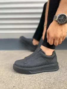 Siyah (Siyah Taban) Lastikli Erkek Sneaker