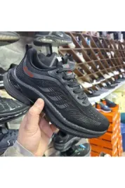 Siyah Ve Füme Comfort Ortopedik Hafif Yürüyüş Ve Koşu Erkek Spor Ayakkabı