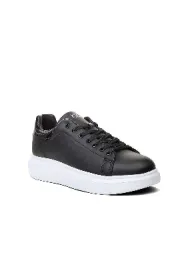 Siyaha Beyaz Yüksek Taban Erkek Sneaker Ayakkabı