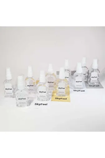 SkyFeel TYB9BX28P566VWUS34 Gözlük Temizleme Spreyi 10 Adet + Mikrofiber Gözlük Temizleme Bezi 10 Adet