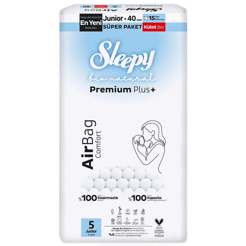 Sleepy HFH350JHMKGM Bio Natural Külot Bez,5 Beden 40 Adet