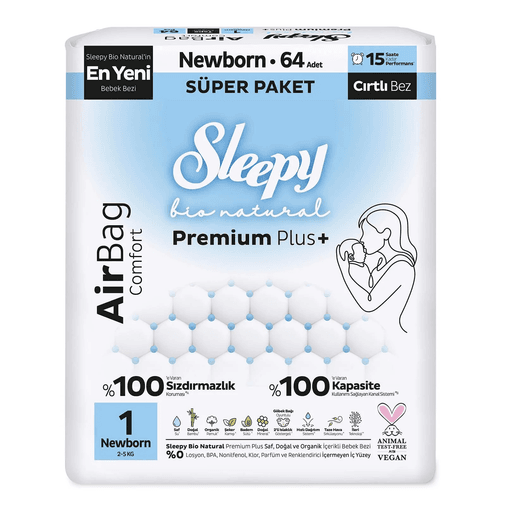 Sleepy HJGGJ320HJJF Bio Natural Airbag 1 Beden 64 Adet
