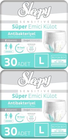 Sleepy Yetişkin Bezi Emici Külot L - Büyük - Large 60 Adet (2PK*30)