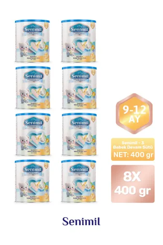SNML114 3 Bebek Devam Sütü 400 Gr (9-12 Ay) 8 Li Avantaj Paketi