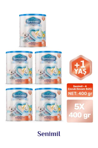 SNML123 4 Çocuk Devam Sütü 400 Gr (+1 Yaş) 5 Li Avantaj Paketi