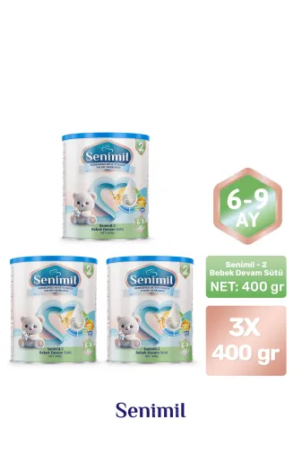 SNML90 2 Bebek Devam Sütü 400 Gr (6-9 Ay) 3 Lü Avantaj Paketi