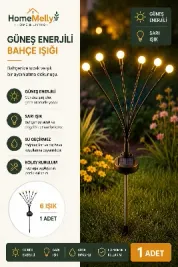 Solar Bahçe Lambası Güneş Enerjili Dekoratif Bahçe Aydınlatması LED Çim Işığı