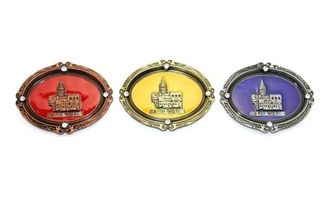 Solmazlar Online MEY02562741424001-BLMY Mey İthalat İstanbul Temalı Metal Magnet Galata Kulesi Kabartmalı Seçin-Sırma
