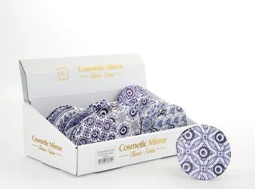 Solmazlar Online MEY02562741433368-BLMY Mey İthalat Taşlı Nazar Boncuklu Yuvarlak El Aynası İnce Renk 25-30Mm-Pembe