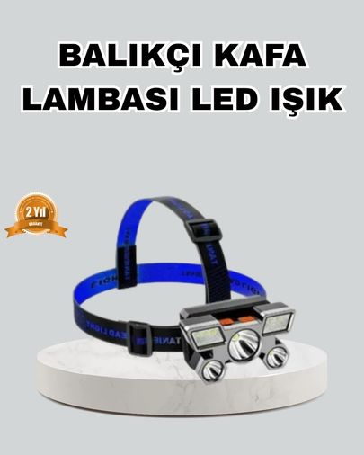 Solmazlar Online MEYTDXUCZZZHS212LAMBA-1-BLMY Mey İthalat Outdoor Ve Gece Balıkçılığı İçin Led Kafa Lambası Usb Şarjlı, 60 Ayarlanabilir Far Çok Renkli