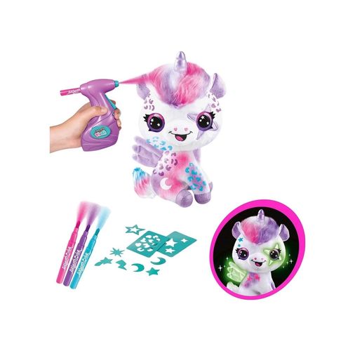 Solmazlar Online MEYXTS00028788-BLMY Mey İthalat Airbrush Peluş Karanlıkta Parlayan Sihirli Unicorn Çok Renkli