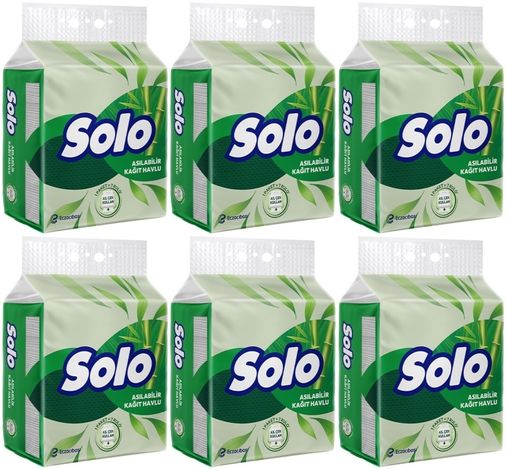 Solo Asılabilir Kağıt Havlu (Hijyenik ve Pratik Kullanım İçin Uygun) (6 Lı Set)