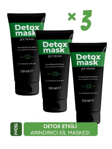 Soyulabilir Detox Yüz Maskesi 150 ml x 3 adet