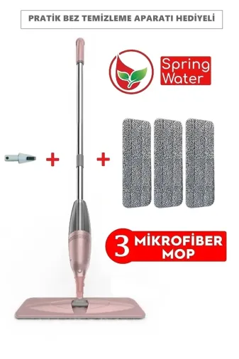 Sprey Mop Seti Su Hazneli 300cc ve 3 Yedek Mop Başlığı