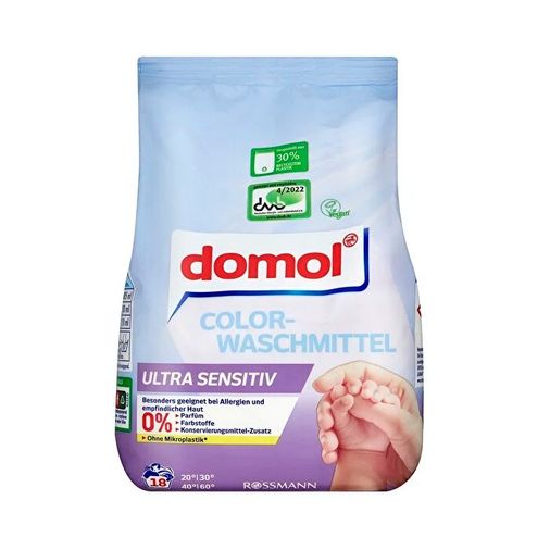 SR24030489 Domol Toz Çamaşır Makinesi Deterjanı Renkli Eco 18 Yıkama Ultra Hassas 1215 Gr
