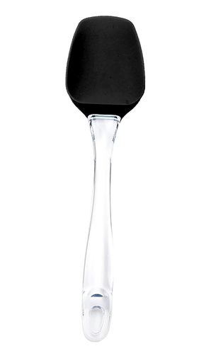 ST 57855210126214480184975 Silikon Spatula, Mutfak Pişirme Aracı, Şeffaf Tutma Yeri Siyah 0