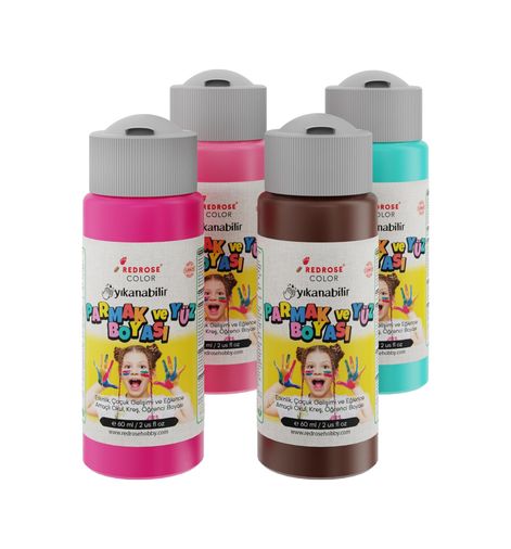 STANDART 130539533 Tamamlayıcı Renkler Parmak Boyası 4&apos Lü Set 4X60 Ml 0000 Clear