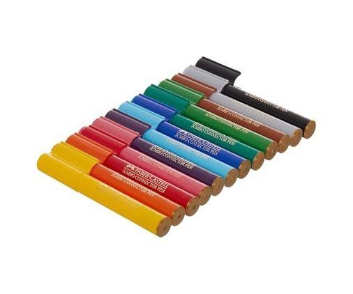 STANDART 132314912 Eğlenceli Jumbo Keçeli Kalem,12&apos Li, 12 Renk 0000 Clear