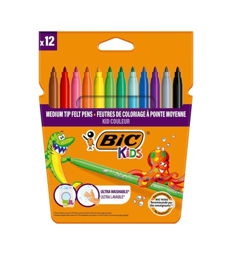 STANDART 133249517 Kid Couleur Keçeli Boya Kalemi, 12&apos Li Kutu 0000 Clear