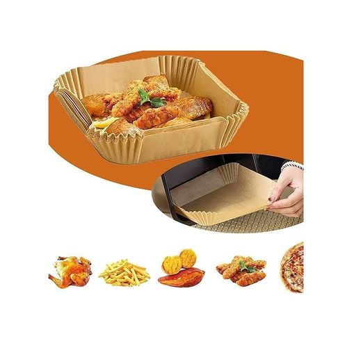 Standart Estetiki 57855210126390480184975 Bor Airfryer Pişirme Kağıdı 100 Adet Fritöz Pişirme Kağıdı,fritöz Yağlı Kağıdı, Yanmaz Kağıt 50 X 22