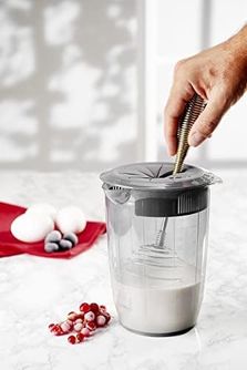 Standart Estetiki 57855210126394680184975 Kapaklı Mikser Kabı 1 Litre Sıçratmayan Çırpma Mikser Kabı, Kapaklı Çırma Kabı 50 X 22