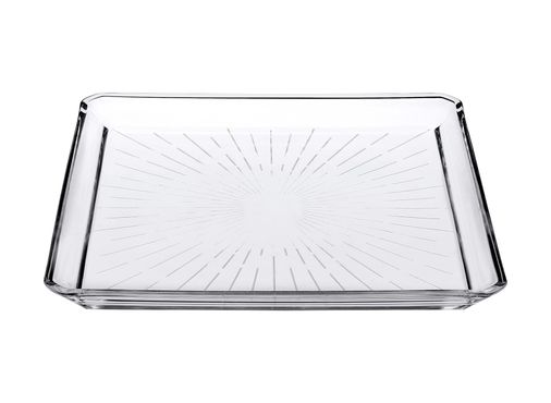 Standart Wood 57855210131355580184975 Madlen Servis Tabağı 68683 Madlen Crystal Glass 24X24 15Cm