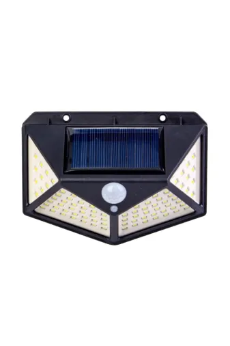 Starmax 2618360 Duvar Tipi Solar Led Aplik Sensörlü 100 Led 4 Yönlü Aydınlatma Sm8026