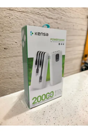 starnewstore 6485216159381999178 Srknx Kendinden Kablolu 20000 Mah Hızlı Şarj Beyaz Ve Siyah Renkler Modern Tasarım 826334 Modeli