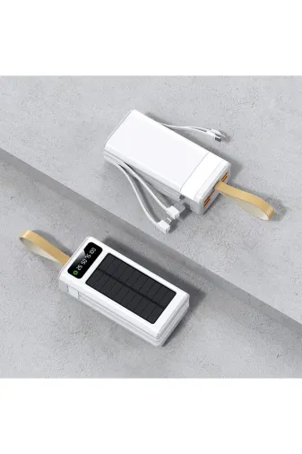 starnewstore 6485216678181721051 Ysfx 30.000 Mah Güneş Enerjili Led Işıklı Powerbank Şarj Aleti 4Xusb Çıkış Çoklu Şarj Ç