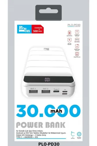 starnewstore 6485216713471721051 Mah Hızlı Şarj Powerbank Beyaz Ysftx 721051