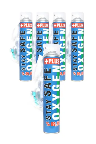 Stay Safe DKMed1915100200 Taşinabilir Oksijen 5 Li Paket - 400 Kullanima Kadar
