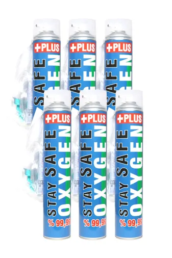 Stay Safe DKMed1915100202 Taşinabilir Oksijen 6 Li Paket - 400 Kullanima Kadar