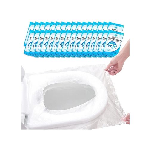 Stp Standartplast 57855210124312880184975 50&apos Li Tek Kullanımlık Su Geçirmez Klozet Kapağı Antibakteriyel Seyahat Tuvalet Örtüsü, Hijyenik Klozet Koruyucu Koltuk Pedi, Plastik Tuvalet Pedi, Otel, Avm, Kamp Ve Dış Mekan Kullanımı Açık Ahşap
