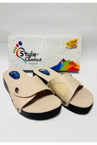 STYLE COMFORT 163 SC-03 Kadın Bej Comfort Style Terlik Sc-03