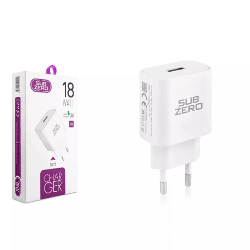 Subzero  Sg72 18W 3.4A Turbo Hızlı Şarj Başlığı - Beyaz