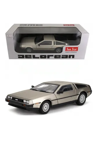 SUN STAR MODEL dmc-01 Dmc 1:18 – Geleceğe Dönüş (Back To Future ) 1981 Delorean Dmc-12 Lk Synoverse Kitap Hediyeli
