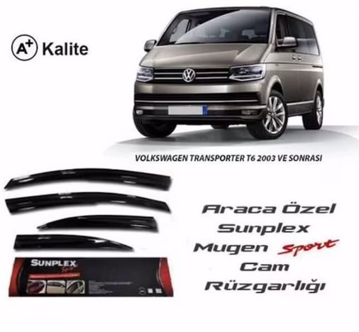 Sunplex 42528181 Vw Transporter T5 Mugen Cam Rüzgarlığı 2003-2015 Arası 4'lü Sunpl