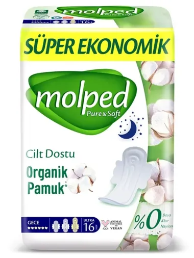 Süper Eko Gece Ped 16 Adet Pure&Soft
