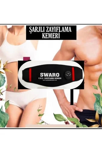 SWARO 06kmz Şarjlı Kemeri Yag Kas ,sıkılaşma Masaj Titreşim Incelme Egzersiz Yardımcı Göbek Eritme