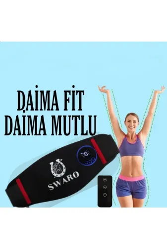 SWARO TYC0OGWSWN171787703330643 Spor Yag Kas Masaj Sıkılaşma Kemeri Masaj Egzersiz Kemeri Titreşimli Yardımcı Göbek Eritme
