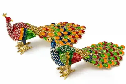 Swaroski Taşlı Tavuskuşu Alk5722