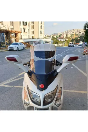 SYM Gts Evo 250 Ön Cam 2006-2015 Model 63cm Şeffaf Renkli 4mm 10cm daha Uzun