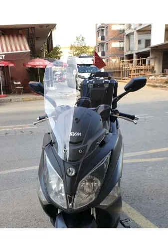 SYM Joymax 250 İ Ön Cam 2013-2016 Model 65cm Şeffaf Renkli 4mm ORTA BOYLU