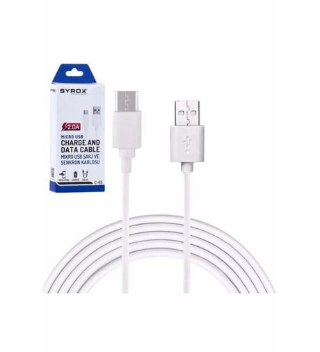 Syrox C65 2.0A Micro Usb Şarj & Data Kablosu